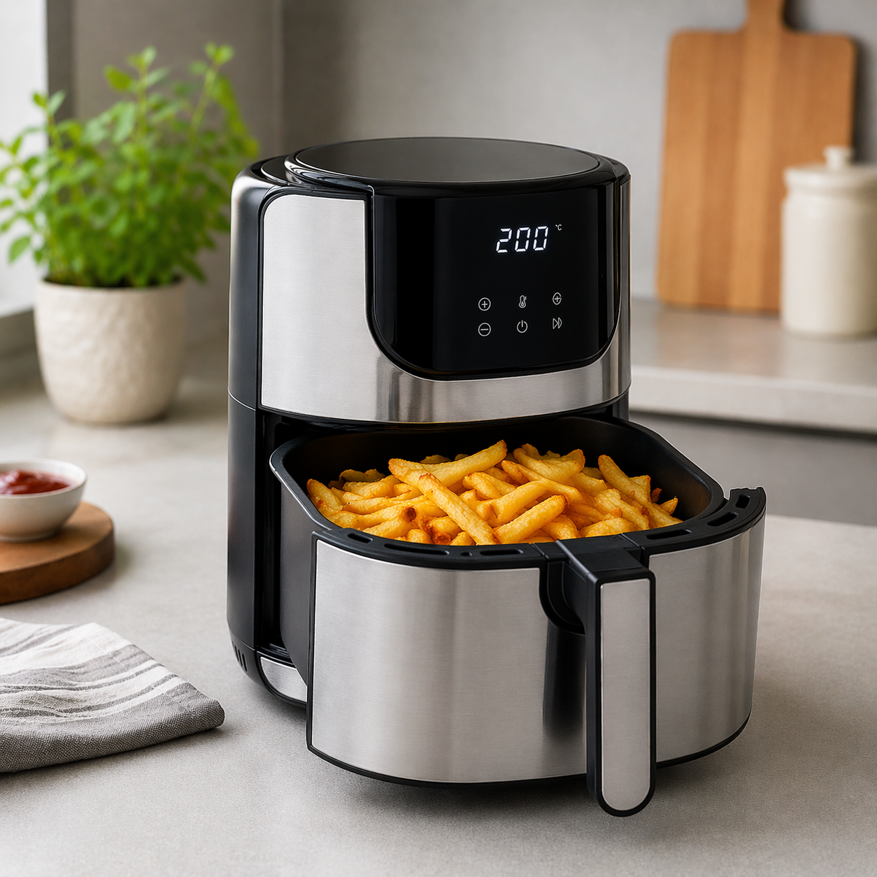 Friggitrice ad Aria 5,5 Litri 1400W Compatta
