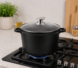 Casseruola Alta Antiaderente con Coperchio in Vetro – 24 cm / 28 cm