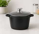 Casseruola Alta Antiaderente con Coperchio in Vetro – 24 cm / 28 cm