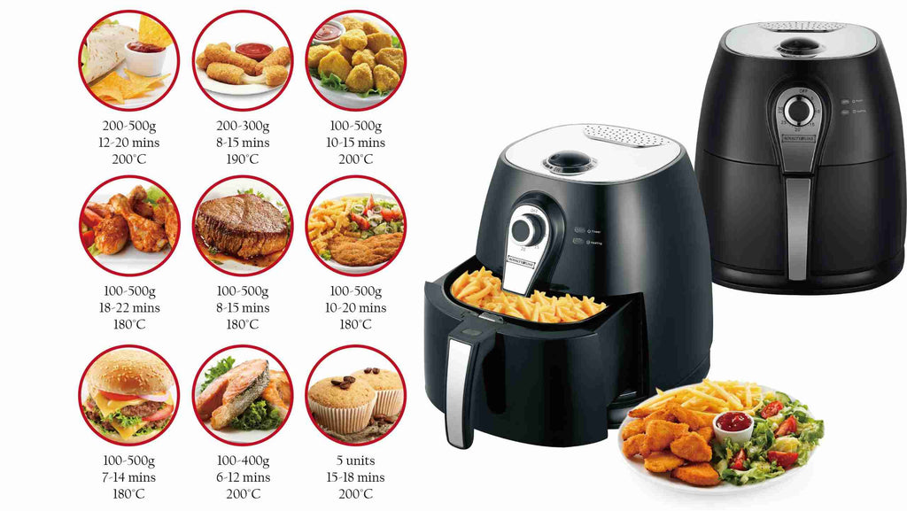 Friggitrice ad Aria Royalty Line RL-AF3.1 3L 1400W Nera