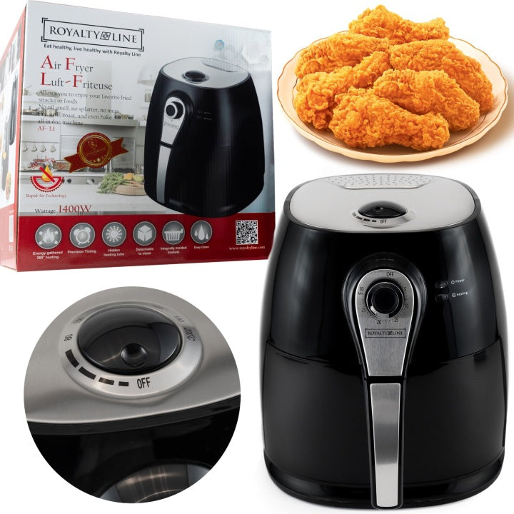 Friggitrice ad aria Royalty Line RL-AF3.1 3L 1400W nera